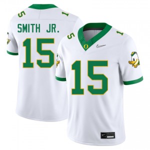 Men Akili Smith Jr. White Oregon Ducks #15 College Football High School Jerseys 260673-208