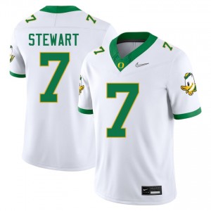 Men's Evan Stewart White Oregon Ducks #7 College Football Limited Jerseys 652192-208