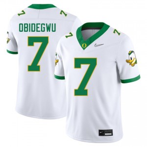 Men's Ify Obidegwu White Oregon Ducks #7 College Football 2025-26 Jersey 737884-209
