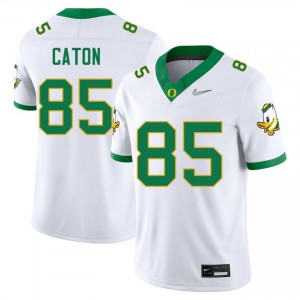 Men Kade Caton White Oregon Ducks #85 College Football Alumni Jerseys 418844-706