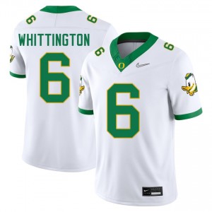 Men Noah Whittington White Oregon Ducks #6 College Football NCAA Jerseys 119461-904