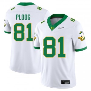 Men Vander Ploog White Oregon Ducks #81 College Football Limited Jerseys 450692-126