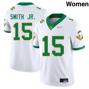 Women Akili Smith Jr. White Oregon Ducks #15 College Football 2025-26 Jersey 180201-725