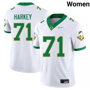 Women Alex Harkey White Oregon Ducks #71 College Football 2025-26 Jerseys 276359-909