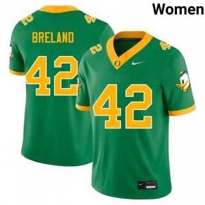Womens Aydin Breland Green Oregon Ducks #42 College Football High School Jerseys 500220-709