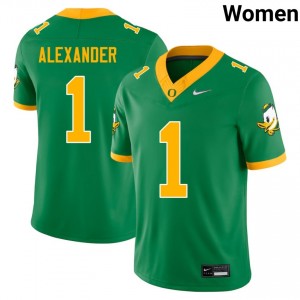Womens Bear Alexander Green Oregon Ducks #1 College Football Limited Jerseys 149270-683