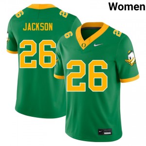Women's Devon Jackson Green Oregon Ducks #26 College Football 2025 Jersey 498443-674