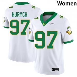 Women's Gage Hurych White Oregon Ducks #97 College Football 2025-26 Jerseys 821301-171