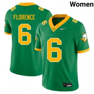 Women's Jahlil Florence Green Oregon Ducks #6 College Football 2025 Jersey 412713-413