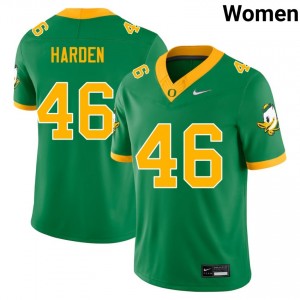 Women's Jay Harden Green Oregon Ducks #46 College Football NCAA Jerseys 979874-504