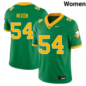 Women Jerry Mixon Green Oregon Ducks #54 College Football Player Jerseys 605454-313