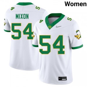 Womens Jerry Mixon White Oregon Ducks #54 College Football Alumni Jerseys 818507-751