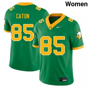 Womens Kade Caton Green Oregon Ducks #85 College Football Stitched Jerseys 376885-230