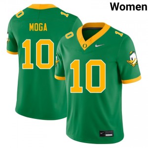 Womens Luke Moga Green Oregon Ducks #10 College Football Limited Jersey 239084-495