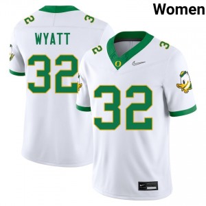 Women's Nasir Wyatt White Oregon Ducks #32 College Football 2025-26 Jerseys 691500-310