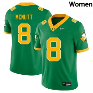 Womens Trey Mcnutt Green Oregon Ducks #8 College Football Limited Jersey 874582-848