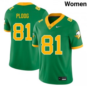 Women's Vander Ploog Green Oregon Ducks #81 College Football NCAA Jersey 344009-607