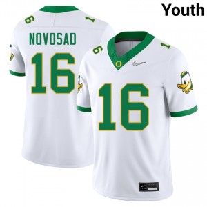 Youth Austin Novosad White Oregon Ducks #16 College Football Limited Jerseys 643873-618
