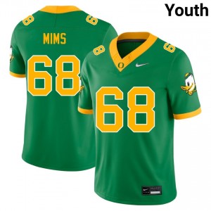 Youth Auston Mims Green Oregon Ducks #68 College Football Stitched Jerseys 228452-393
