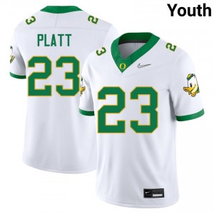Youth Brayden Platt White Oregon Ducks #23 College Football Game Jerseys 742482-650