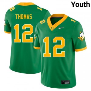 Youth Brock Thomas Green Oregon Ducks #12 College Football University Jersey 750817-356
