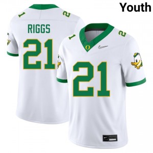 Youth Da'Jaun Riggs White Oregon Ducks #21 College Football Player Jersey 457641-724