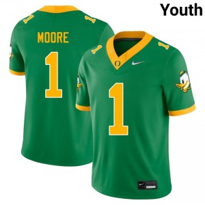 Youth Dakorien Moore Green Oregon Ducks #1 College Football Embroidery Jerseys 696694-134