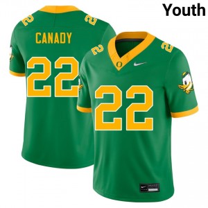 Youth Jadon Canady Green Oregon Ducks #22 College Football 2025-26 Jerseys 229009-325
