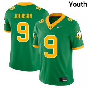 Youth Jamari Johnson Green Oregon Ducks #9 College Football Player Jerseys 499066-825