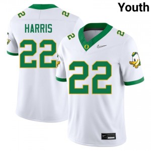 Youth Jay Harris White Oregon Ducks #22 College Football 2025-26 Jerseys 546027-258