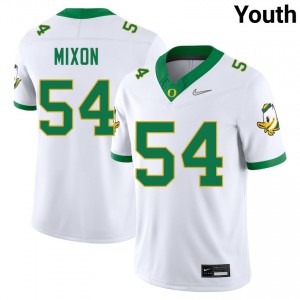 Youth Jerry Mixon White Oregon Ducks #54 College Football High School Jerseys 888648-592