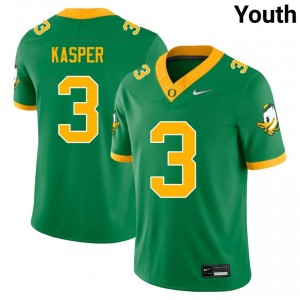 Youth Kyler Kasper Green Oregon Ducks #3 College Football Alumni Jersey 728304-847