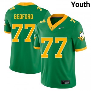 Youth Matthew Bedford Green Oregon Ducks #77 College Football Player Jersey 192173-790
