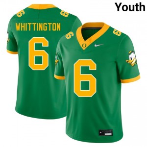 Youth Noah Whittington Green Oregon Ducks #6 College Football Embroidery Jersey 195863-156