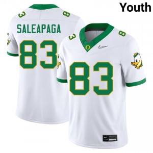 Youth Roger Saleapaga White Oregon Ducks #83 College Football NCAA Jerseys 502319-193
