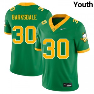 Youth Xavier Barksdale Green Oregon Ducks #30 College Football Stitched Jerseys 388047-964