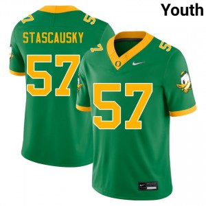 Youth Zac Stascausky Green Oregon Ducks #57 College Football Embroidery Jerseys 950307-665