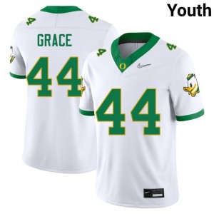 Youth Zach Grace White Oregon Ducks #44 College Football NCAA Jersey 589529-425